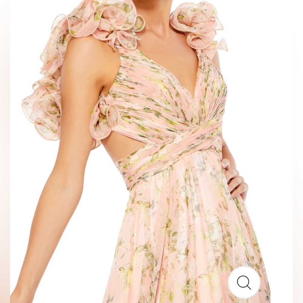 Size 4 Mac Duggal floral chiffon dress